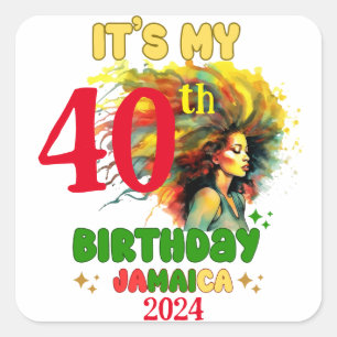 Es ist mein Geburtstags-Jamaica Girl Party Vacatio Quadratischer Aufkleber