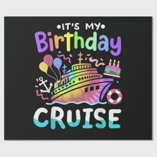 Es ist mein Geburtstags-Kreuzfahrt-Tie-Dye-Urlaubs Geschenkpapier