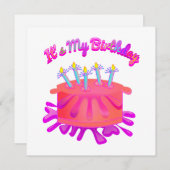 Es ist mein Geburtstagskuchen-Einladung Einladung (Vorne/Hinten)
