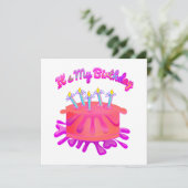 Es ist mein Geburtstagskuchen-Einladung Einladung (Stehend Vorderseite)