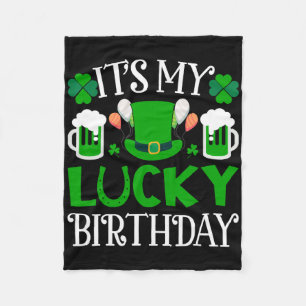 Es ist mein Glücksgeburtstag T-Shirt Frohe St. Pat Fleecedecke