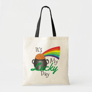 Es ist mein Glückstag St. Patricks Regenbogen Gold Tragetasche
