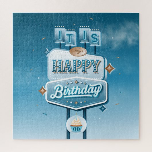 Es ist mein Happy Birthday Puzzle (20x20) (Vertikal)