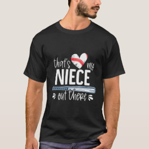 Es ist mein Niece da draußen Baseball Tante Mutter T-Shirt