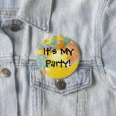 "Es ist mein Party" Bunte Ballons Button (Beispiel)