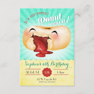 Es ist mein Party Donut Miss es! Einladung zum Geb