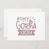 Es ist mein Tag in Gotcha Postkarte (Vorne/Hinten)
