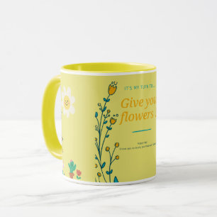 ES IST MEIN WUNSCH, IHNEN BLUME ZU GEBEN! MOTIVIER TASSE