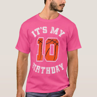 Es ist meine 10. Geburtstagsbasketball 10-jährige T-Shirt