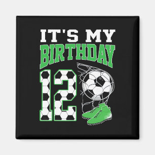 Es ist meine 12. Geburtstags-Fußballparty 12-jähri Magnet