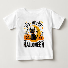 Es ist meine 1. Halloween Kürbis Black Cat Baby T-shirt