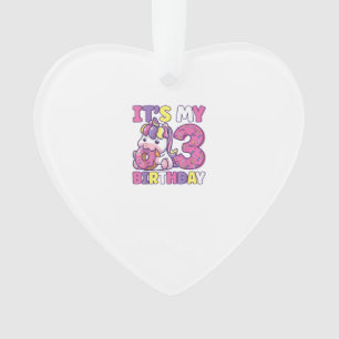 Es ist meine 3. Geburtstagsfeier Süße Mädchen Donu Ornament