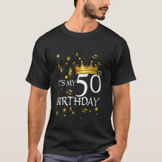 Es ist meine 50. Geburtstags-Musikliebhaber-Kronen T-Shirt