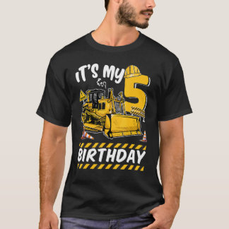 Es ist meine 5. Geburtstagskinder-Bauweise T-Shirt