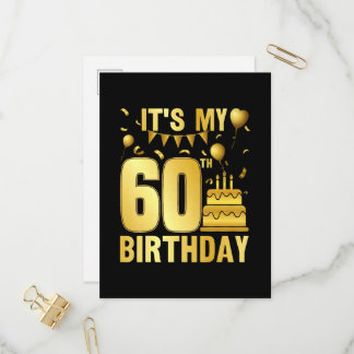 Es ist meine 60. Party Einladungspostkarte