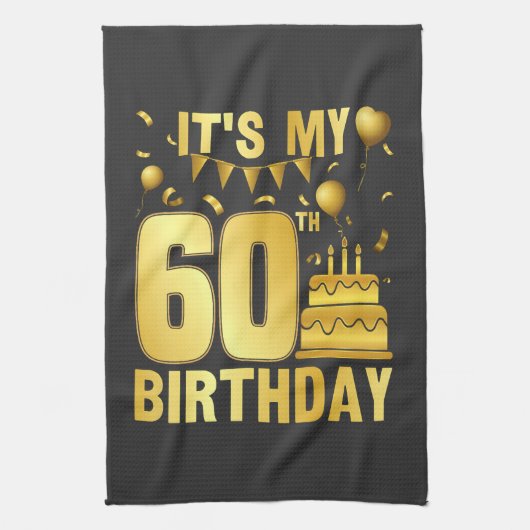 Es ist meine 60. Party Geschirrtuch (Vertikal)