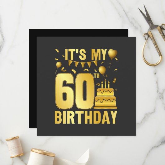 Es ist meine 60. Party Programm (Vorderseite/Rückseite Beispiel)