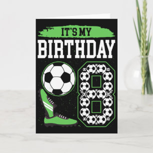 Es ist meine 8. Fußball-Geburtstagsfeier 8. Geburt Karte