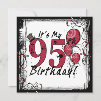 Es ist meine 95. Geburtstagsparty Grunge Einladung