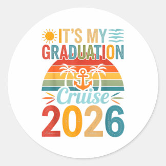 Es ist meine Abschlusskreuzfahrt 2026 Senior 2026  Runder Aufkleber