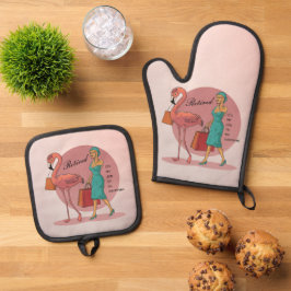 Es ist meine Aufgabe, Pink Flamingo zu kaufen Ofenhandschuh & Topflappen-Set