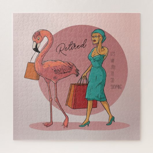 Es ist meine Aufgabe, Pink Flamingo zu kaufen Puzzle (Vertikal)
