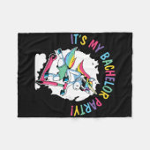 Es ist meine Bachelor Party Einhorn Groom Ehe Hoch Fleecedecke (Vorderseite (Horizontal))