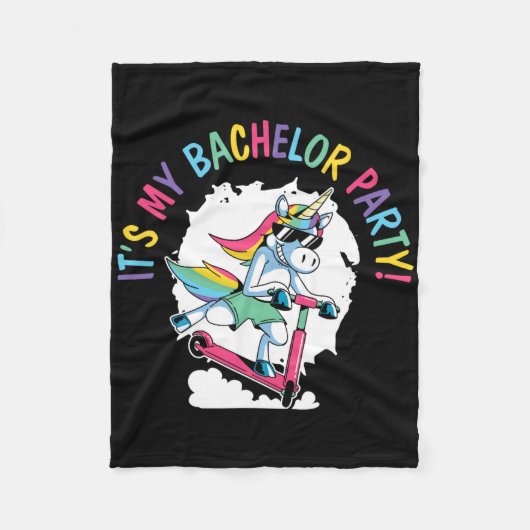 Es ist meine Bachelor Party Einhorn Groom Ehe Hoch Fleecedecke (Vorderseite)