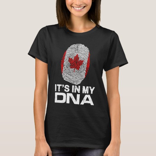 ES IST MEINE DNA in Flag National Pride Fingerprin T-Shirt (Vorderseite)
