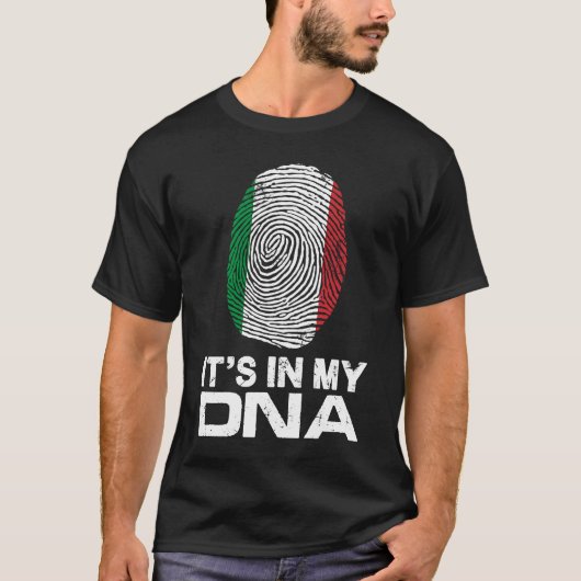ES IST MEINE DNA IN Flag nationalen Stolz Fingerab T-Shirt (Vorderseite)