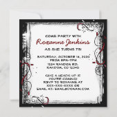 Es ist meine Einladung zur Geburtstagsfeier (Rückseite)