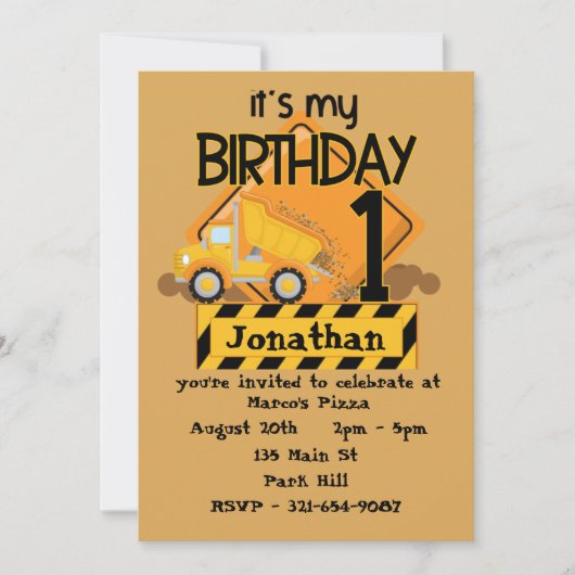 Es ist meine erste Einladung zum Geburtstag (Vorderseite)