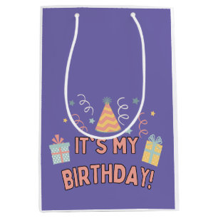 Es ist meine Geburtstagsparty, die Geschenkfeier Mittlere Geschenktüte