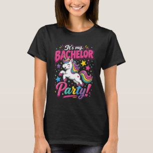 Es ist meine Junggesellenparty Regenbogen Einhorn T-Shirt
