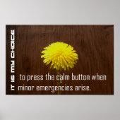 "Es ist meine Wahl" Motivation Affirmation Poster (Vorne)