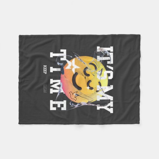 Es ist meine Zeit Fleecedecke (Vorderseite (Horizontal))