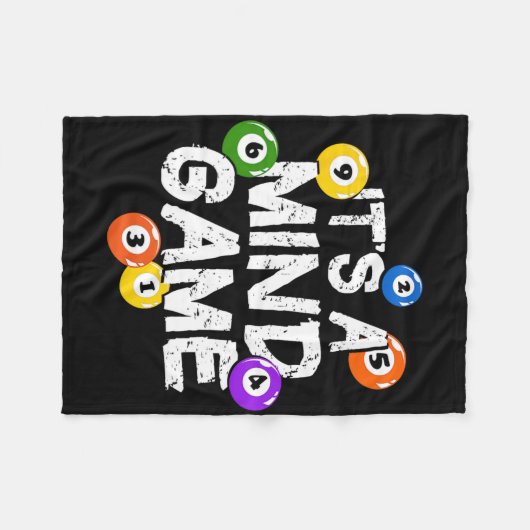 Es ist Mind Game Snooker Pool Billard Player Fleecedecke (Vorderseite (Horizontal))
