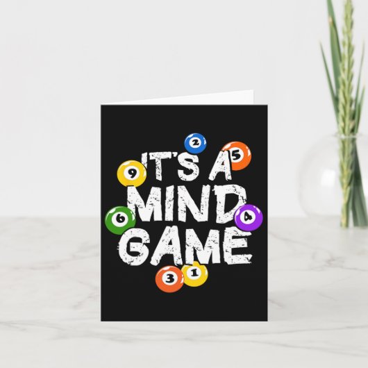 Es ist Mind Game Snooker Pool Billard Player Karte (Vorderseite)