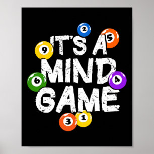 Es ist Mind Game Snooker Pool Billard Player Poster