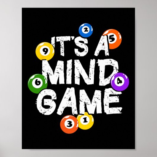 Es ist Mind Game Snooker Pool Billard Player Poster (Vorne)