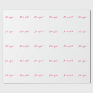 Es ist minimalistisches Baby-Mädchen Geschenkpapier
