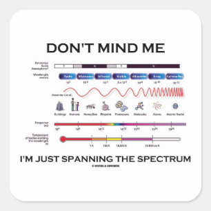 Es ist mir egal, dass ich das Spektrum breit mache Quadratischer Aufkleber