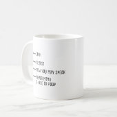 Es ist mir egal, dass ich Kaffee-Tasse lustigen Mu Kaffeetasse (Vorderseite Links)