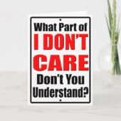 Es ist mir egal karte (Vorderseite)