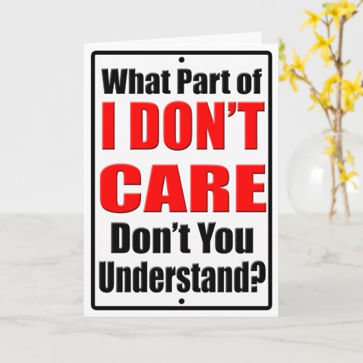 Es ist mir egal karte (Gelbe Blume)