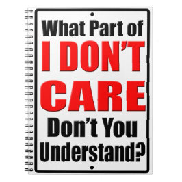 Es ist mir egal notizblock