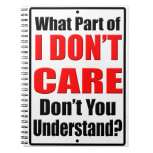 Es ist mir egal notizblock