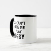 Es ist mir egal, ob ich Rugby-Kaffee-Tasse spiele Tasse (Vorderseite Links)