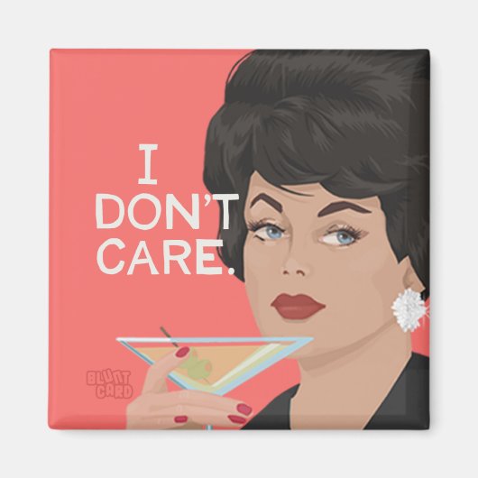 Es ist mir egal, originelle Illustration, lustig V Magnet (Vorne)