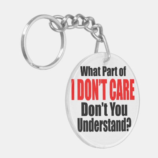 Es ist mir egal schlüsselanhänger (Vorderseite links)